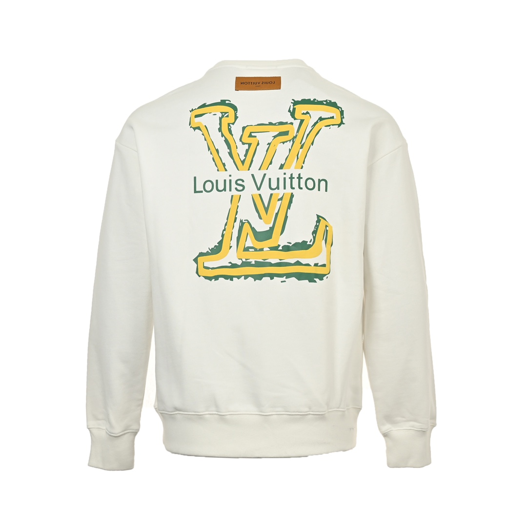 Louis Vuitton 24Fw front and back logo foam print crew neck sweatshirt