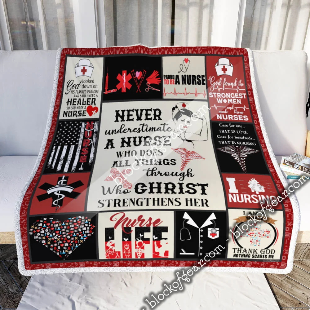 Proud To Be A Nurse Sofa Throw Blanket SLB62