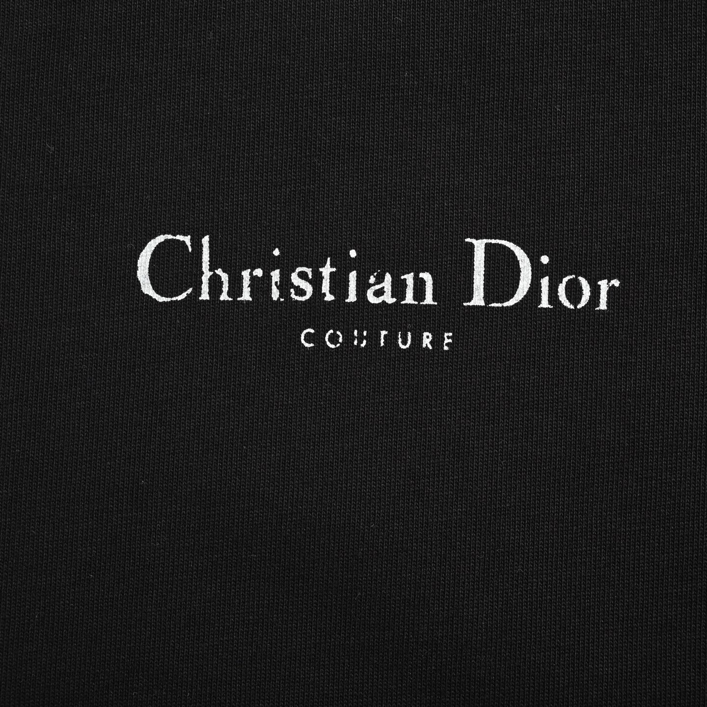 Dior 25ss mottled letter washed distressed print short sleeves