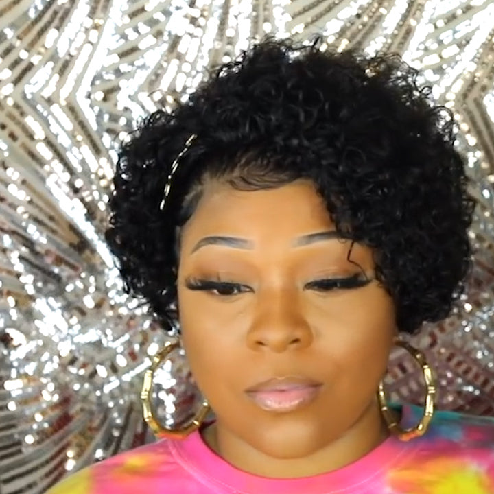 New Basic Cap Short Curly Bob