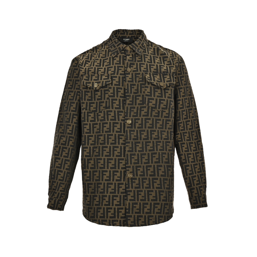 Fendi 24Fw FF all-over jacquard suit shirt jacket