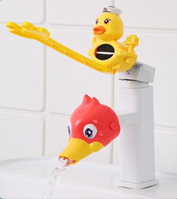 Cute little yellow duck faucet extender