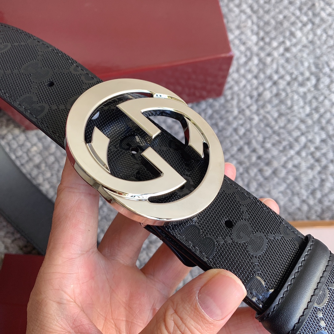 Gucci Marmont printed leather belt 4.0cm wide