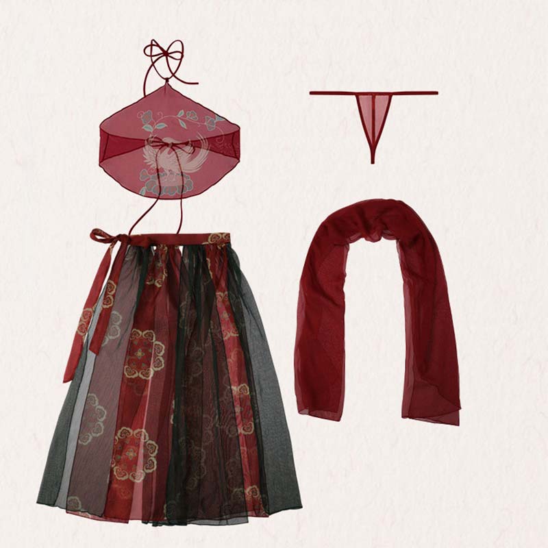 Han Costume Phoenix Flower Lingerie Dress Set