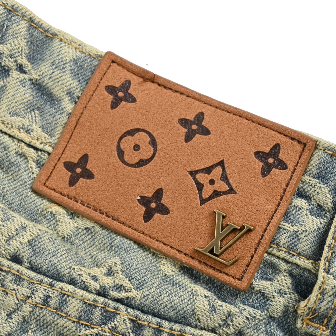 Louis Vuitton all over jacquard straight jeans