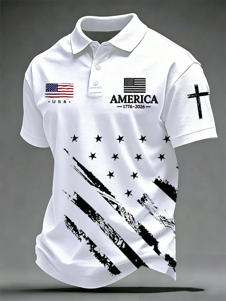 Casual Printed Polo Shirt