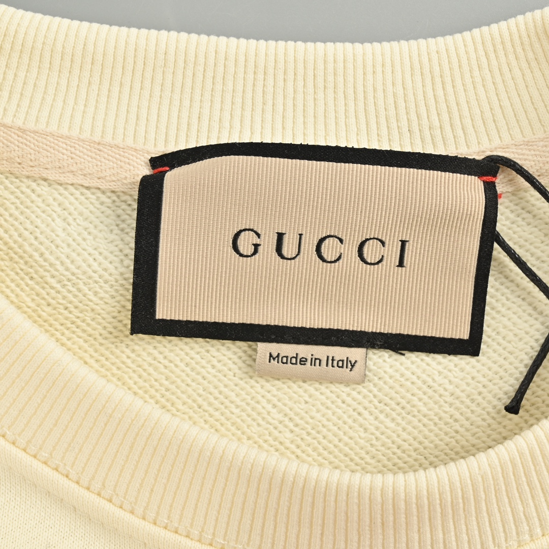 Gucci 24Fw Interlocking G Stripe Print Crew Neck Sweatshirt