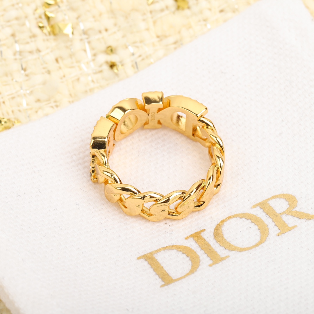 Dior Alphabet Full Diamond Ring