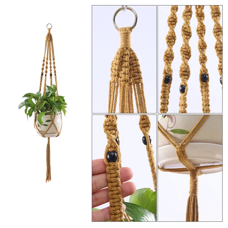 🎍🎍Bohemian style decorative cotton rope hanging basket (handmade)