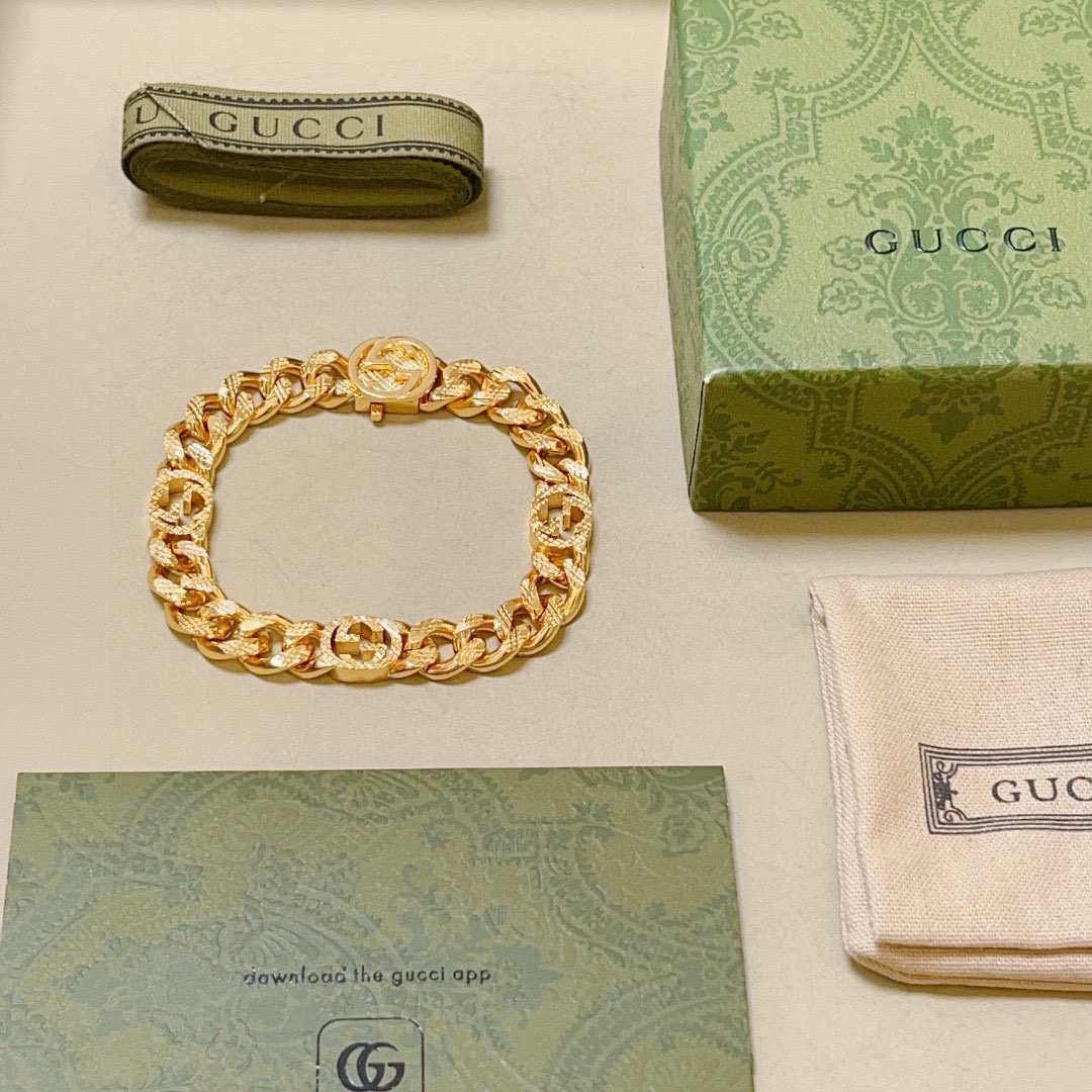 Gucci Gold Flat Bracelet