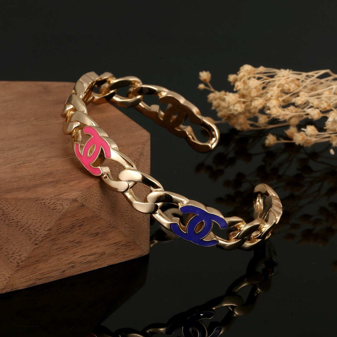 Chanel Oil Drop Colored Letters Bracelet