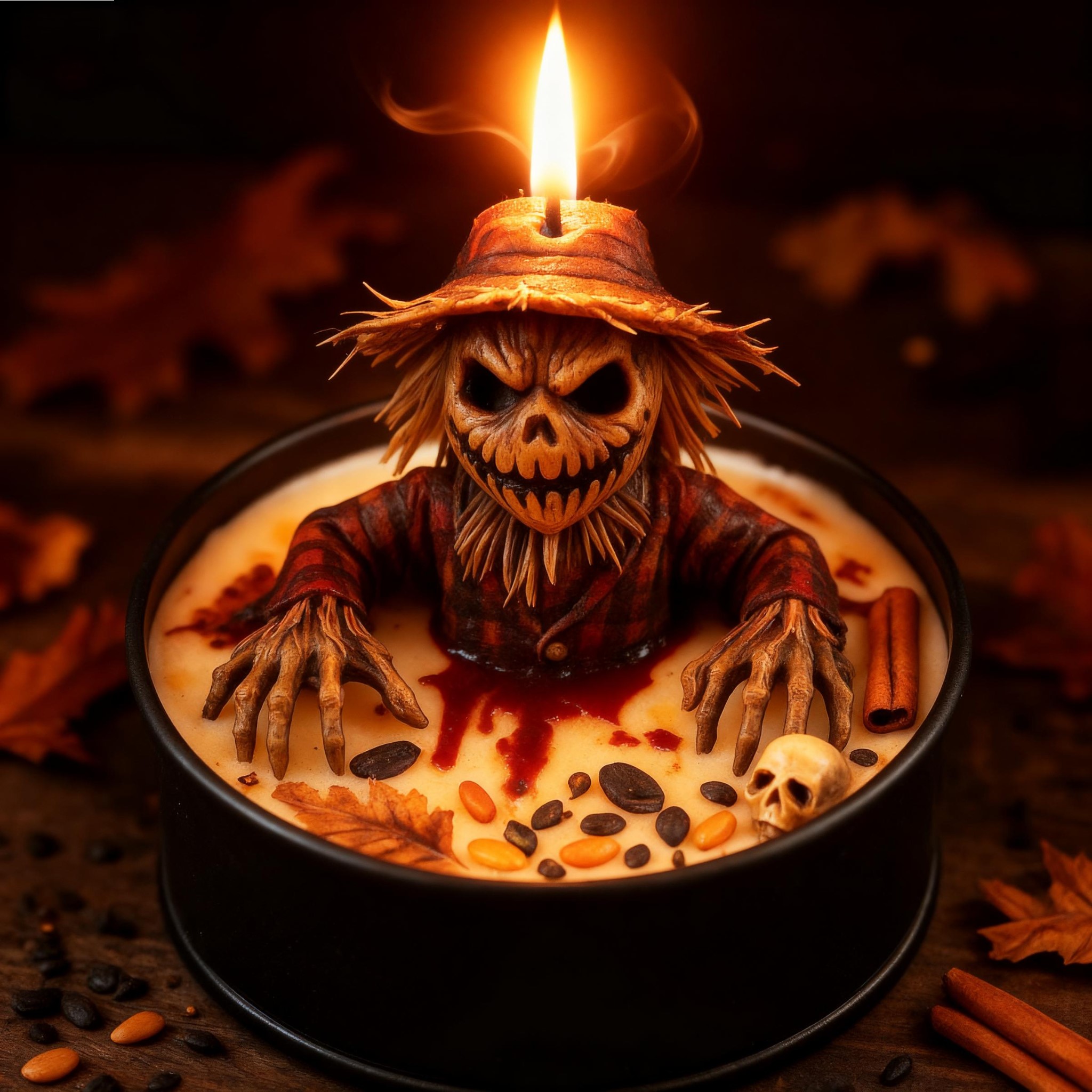 Scary Scarecrow Candle