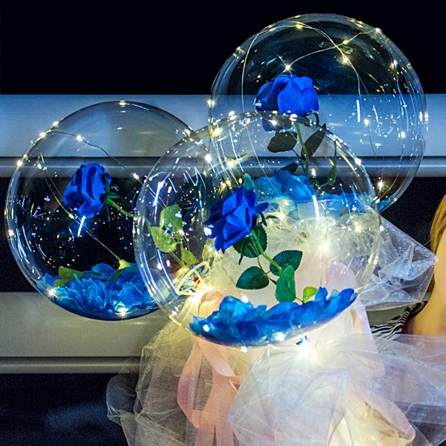 (🔥Valentine's Day Hot Sale -50% OFF)Luminous Balloon Rose Bouquet-BUY 5 FREE SHIPPING