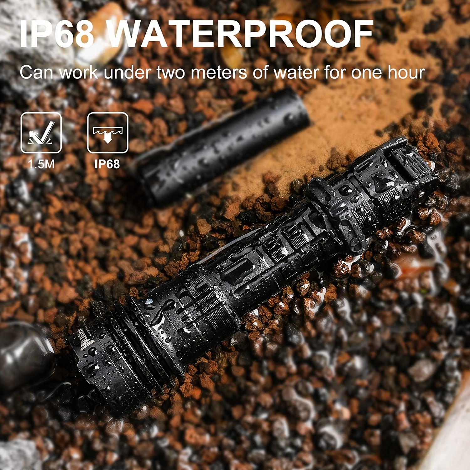WUBEN T1 Rechargeable LED High-Powered Flashlight, Max Output 2000 Lumens, Max Beam Range 498 Meters, 4-Tactical 6 Outdoor Lighting Modes For Emergencies Camping Adventure