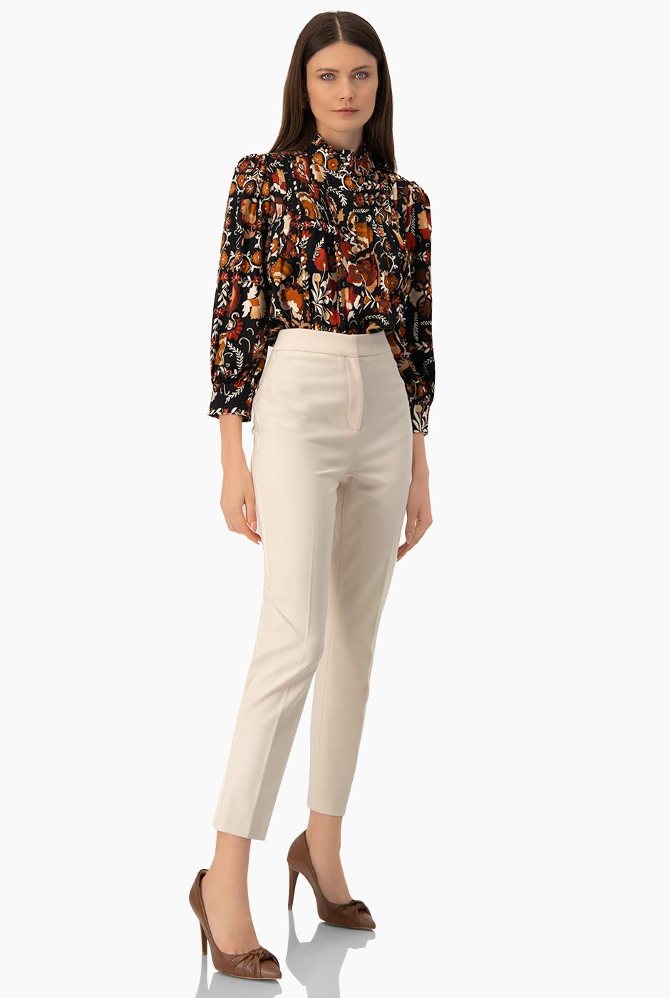 Blusa estampada y manga larga