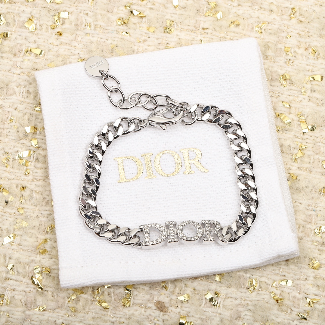 Dior chain letter bracelet