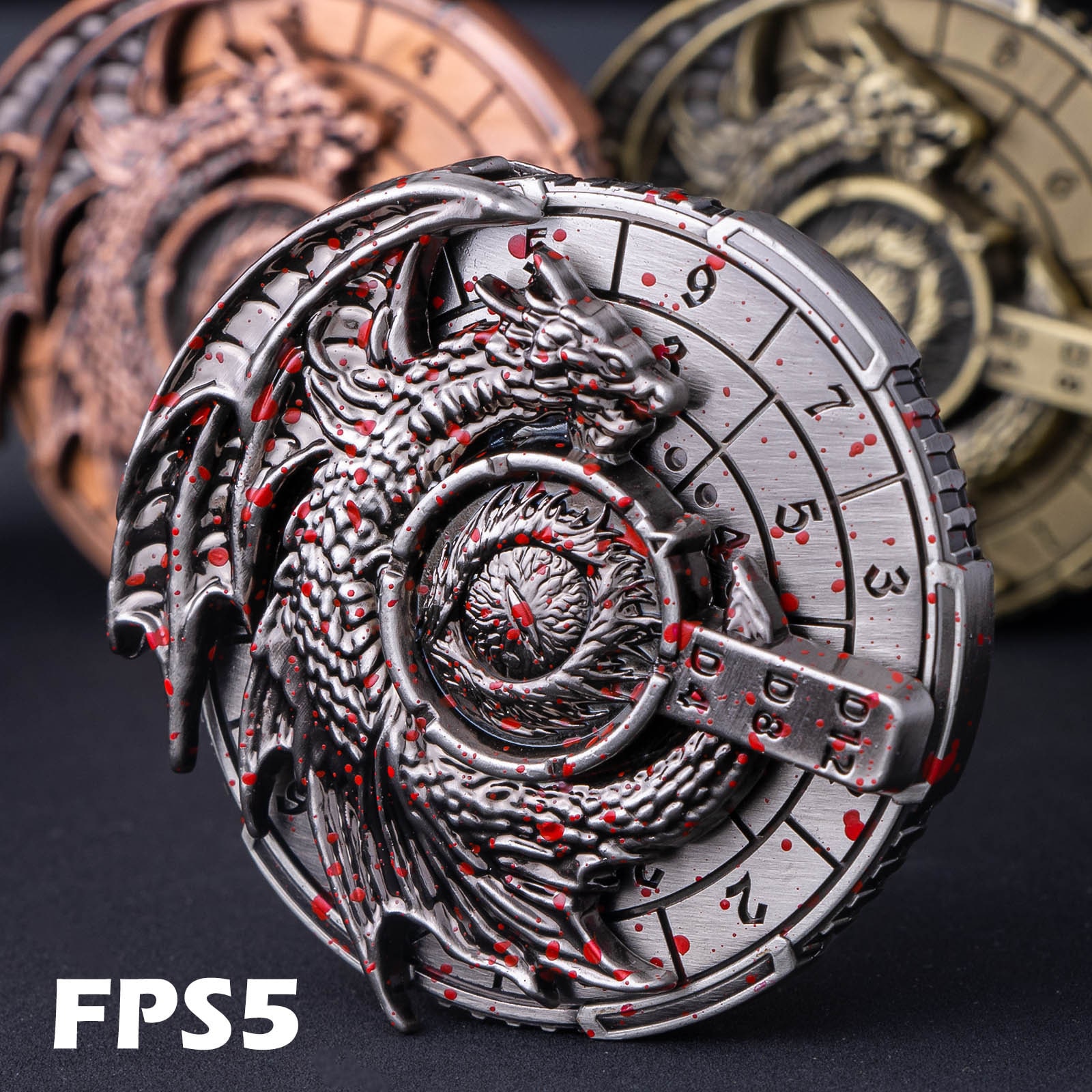 7-in-1 DnD Metal Dragon Compass Dice | Fingertip Gyro 360 Degree