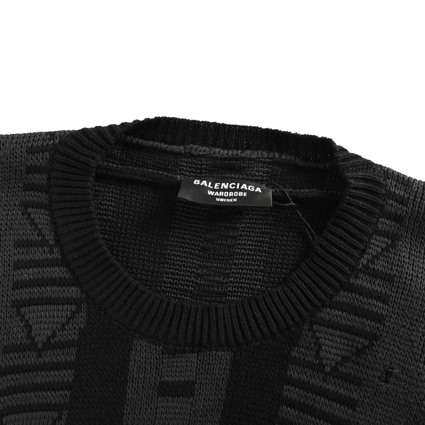 Balenciaga 25Fw geometric crewneck sweater