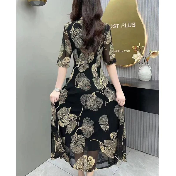 🔥Hot sale 30.99🔥✨[Best Gift For Her] Women's V-Neck Floral Waist-Slimming Long Dress（40%OFF)