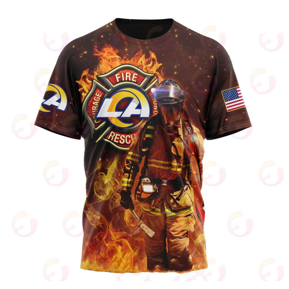 LOS ANGELES RAMS HONOR FIREFIGHTERS – FIRST RESPONDERS 3D HOODIE