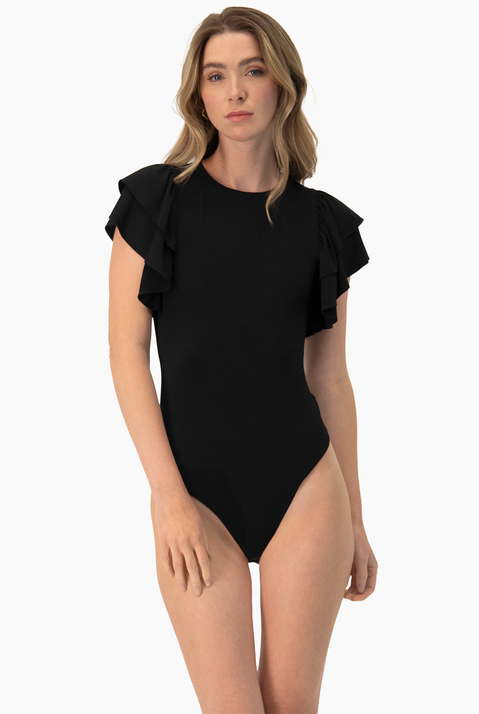 Body de manga con olanes