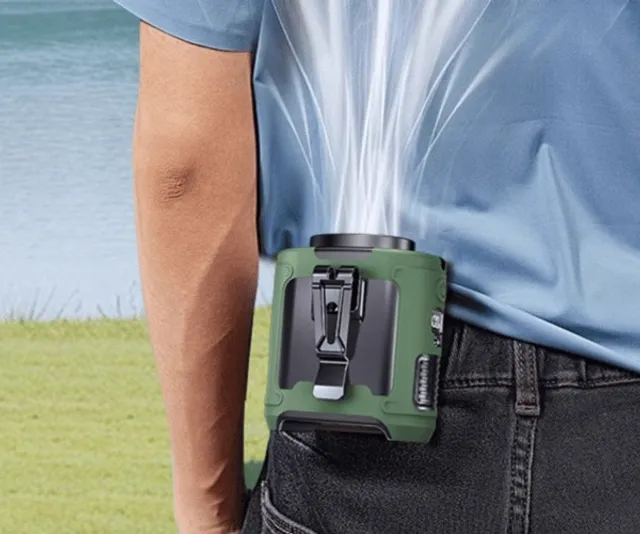 ❄️❄️Portable waist clip cooling fan | USB charging with LED and power bank ☀️☀️(a must-have for outdoor work in summer)
