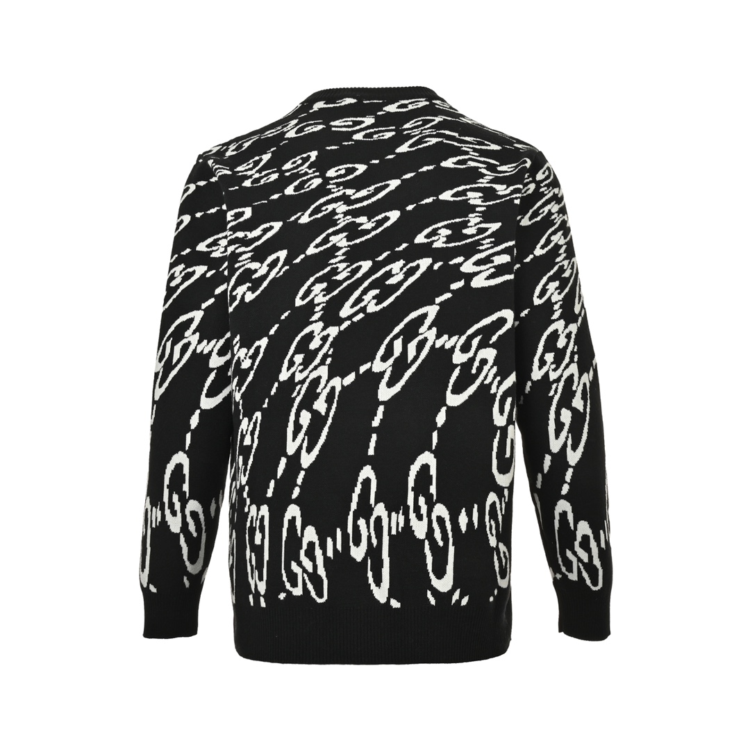 Gucci 24Fw twisted all-over Double G jacquard sweater
