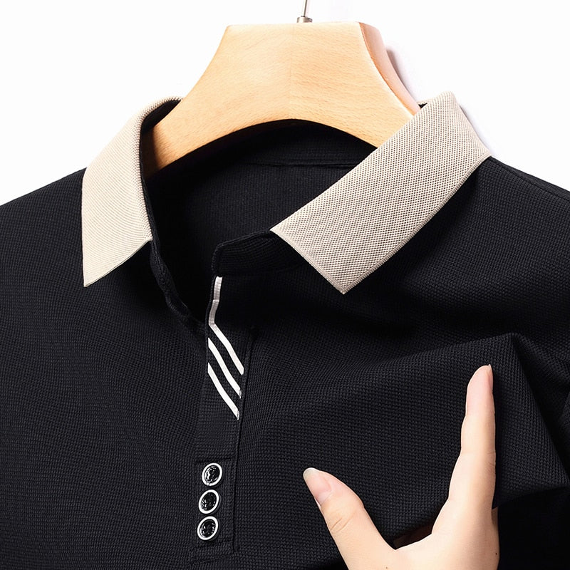 Barclay Premium Long Sleeve Waffle Polo