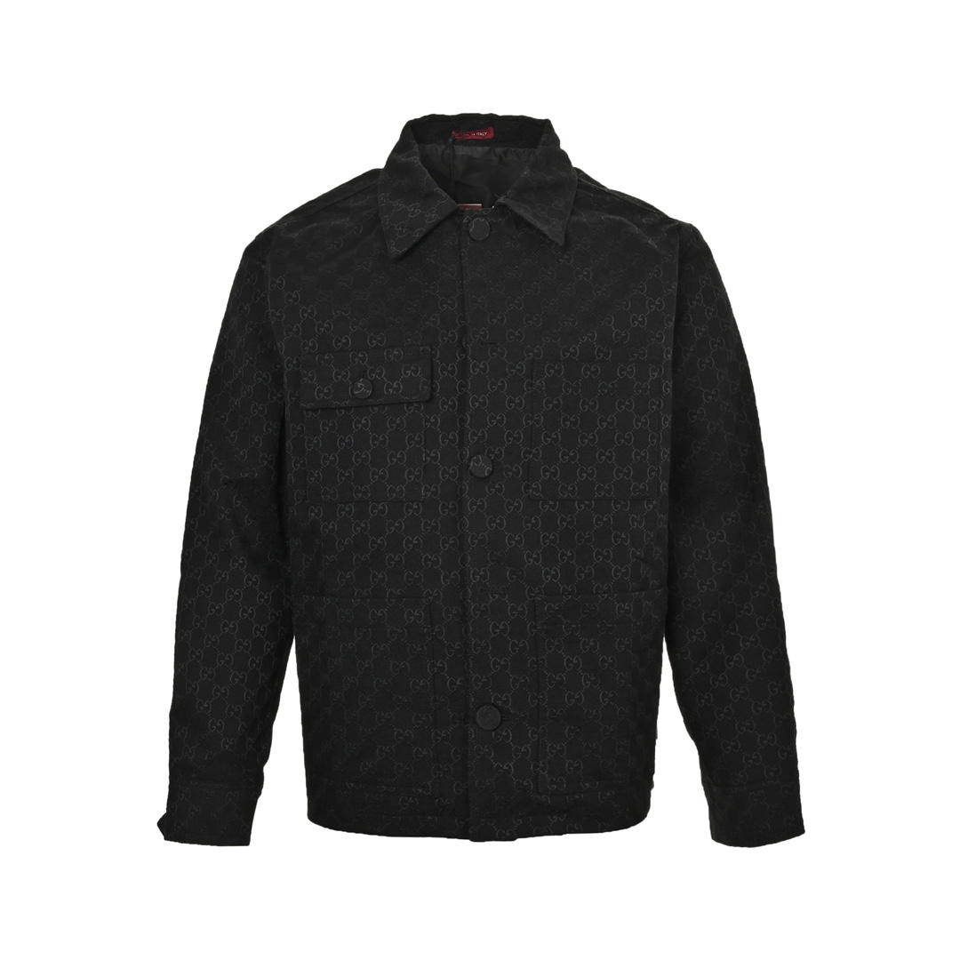Gucci 24Fw Double G jacquard canvas shirt jacket suit