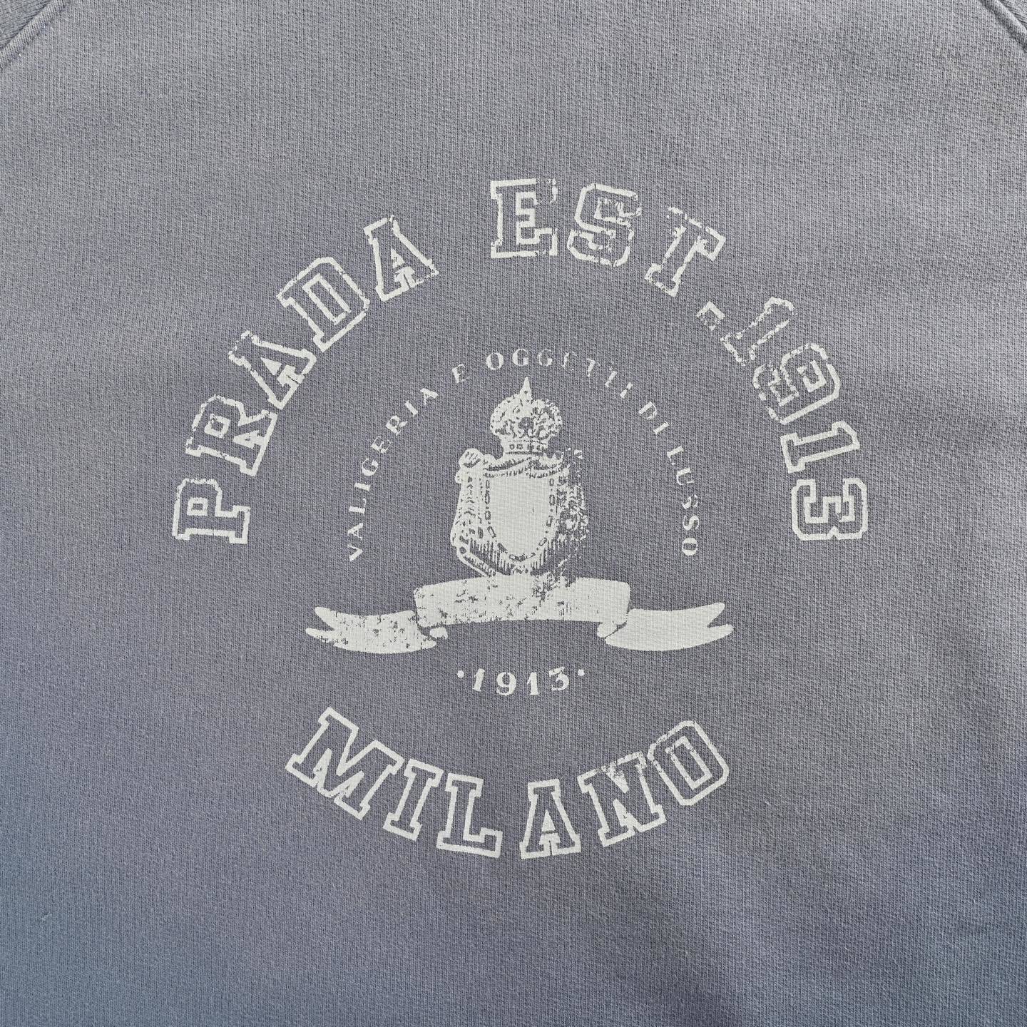 Prada 25Fw gradient tie-dye crewneck sweatshirt