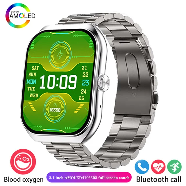 2024 New 2.1-inch UHD Bluetooth Calling Smartwatch Watch 220mah battery capacity IP68 Professional waterproof for Android iOS
