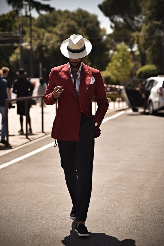 Men's solid color red western casual long sleeve jacket blazer