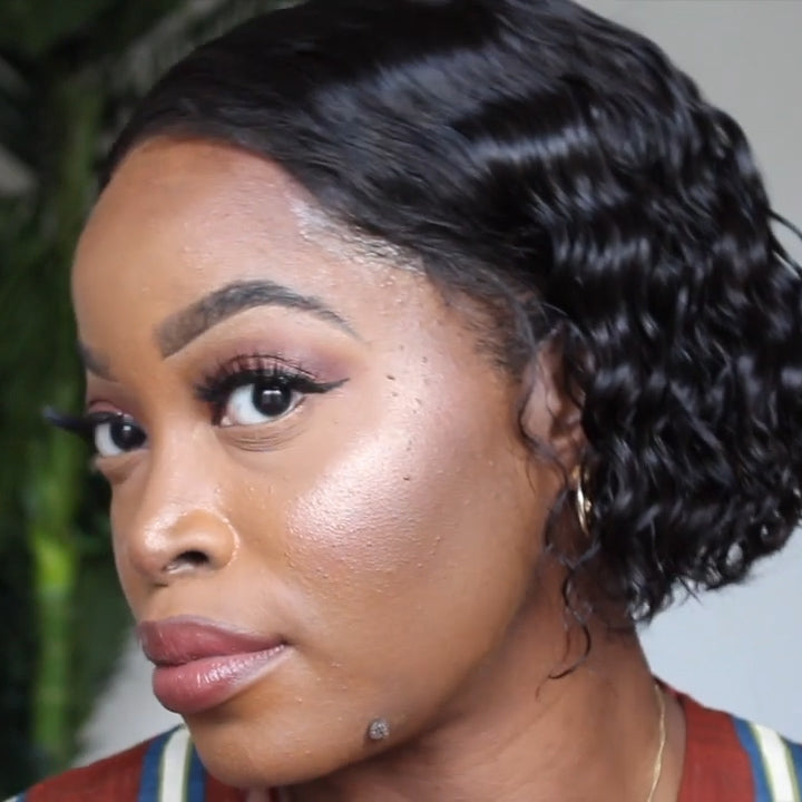 New Short Water Wave Custom Wig