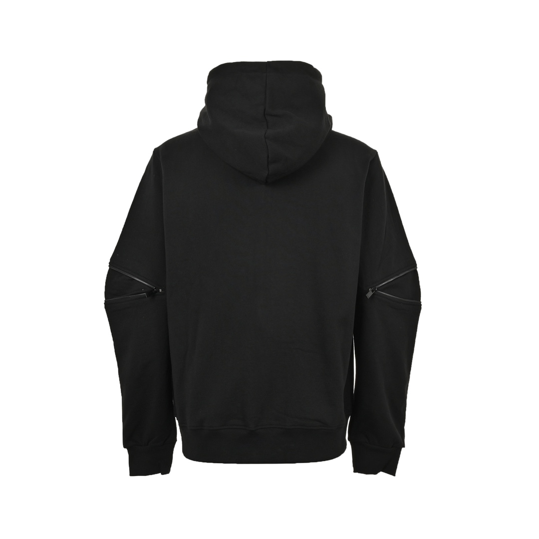 Fendi 24Fw zip-up hooded jacket with rubberized arms and eyes