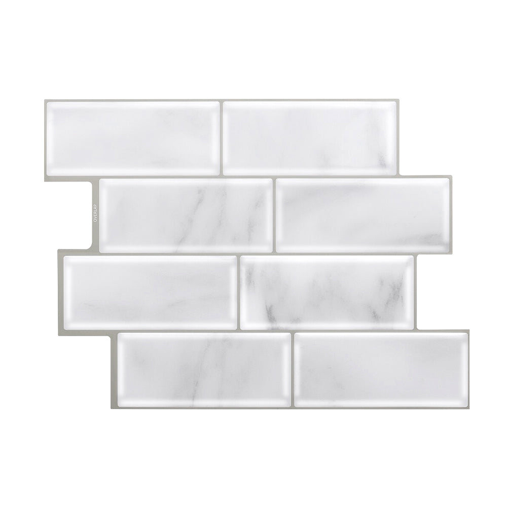 Carrara Metro Subway Peel and Stick Backsplash Tile