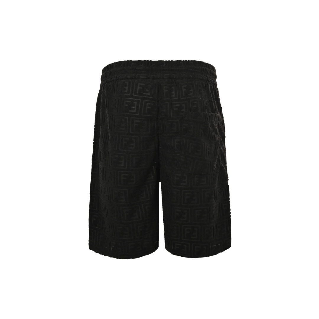 Fendi 24ss full print double F embossed jacquard suit shorts