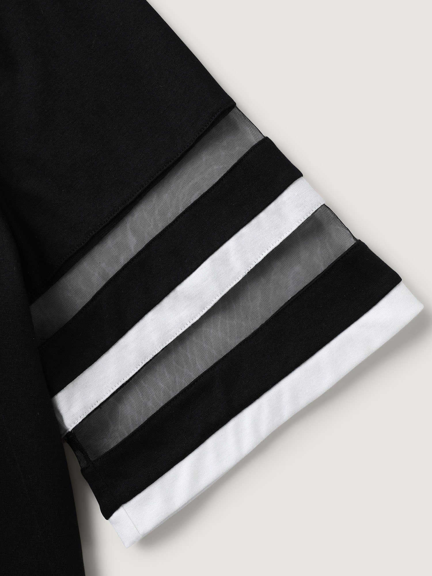 Stretchy Color Block Plain Knit Top