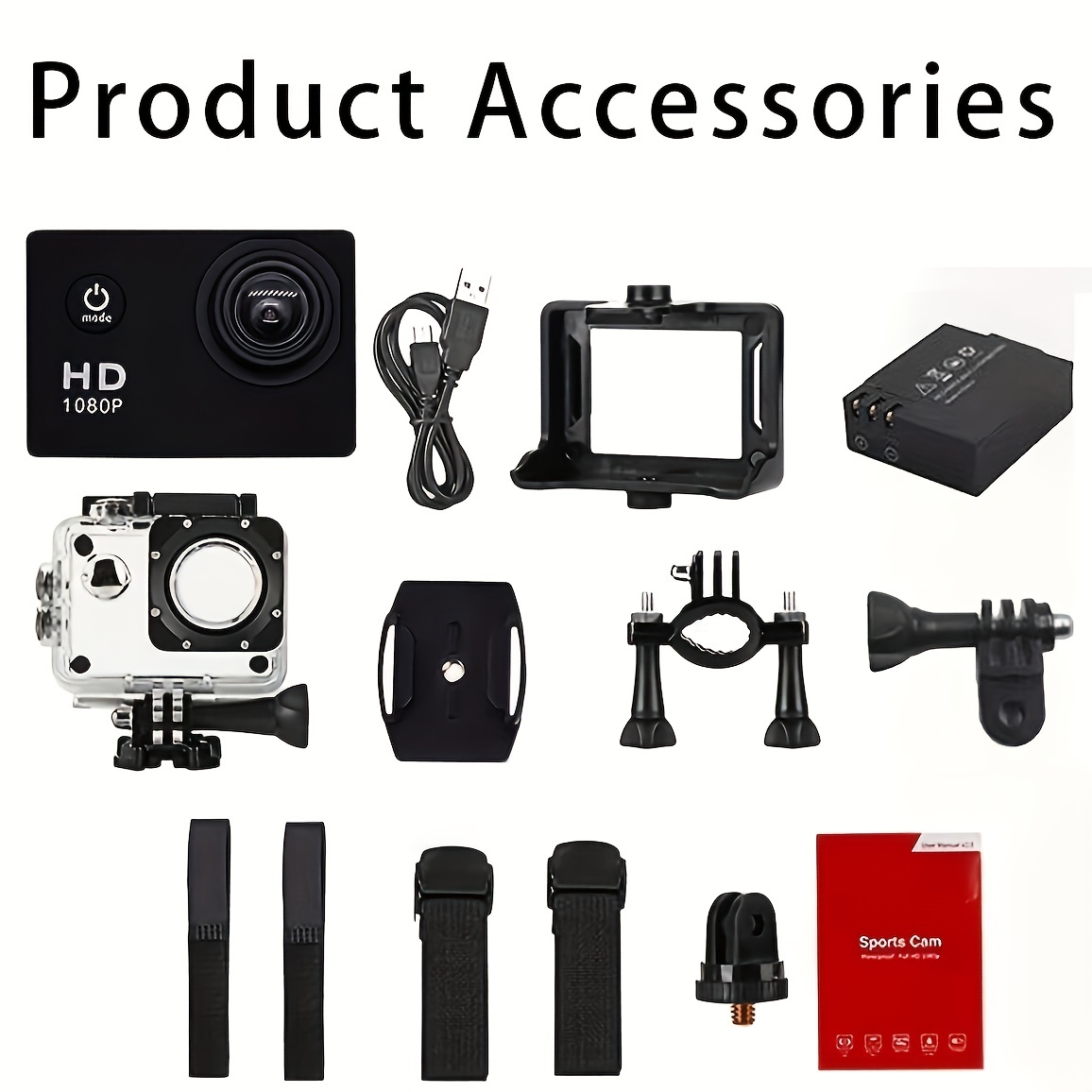 Action Camera (Built In 900 MA Battery) Action Camera Ultra HD Underwater Camera 140 Degree Wide-angle Lens 1181.1 Inch Waterproof Action Camera WIFI Camera For Thanksgiving Christmas (two Options: With Card And Without Card)