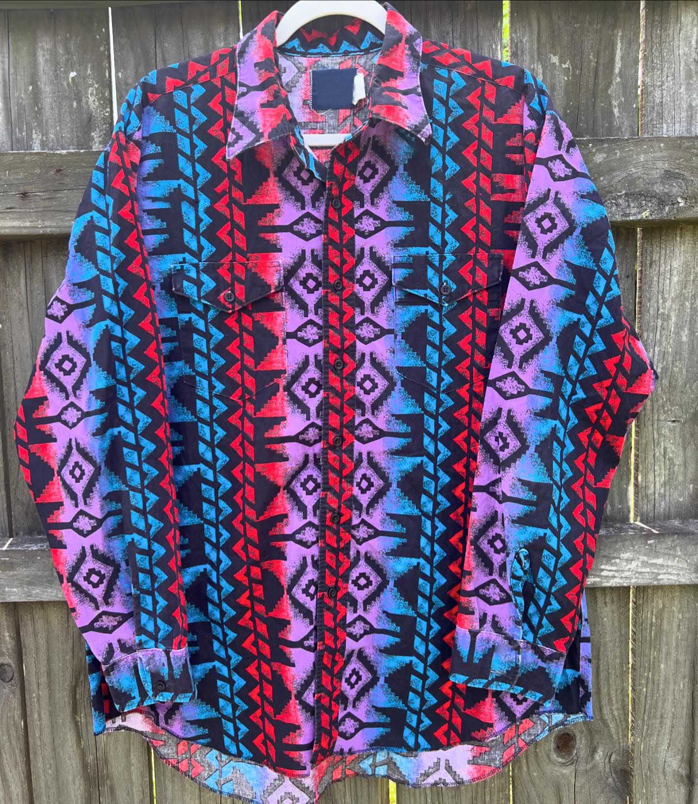 Men's Casual Vintage Purple Striped Long Sleeve Shirt