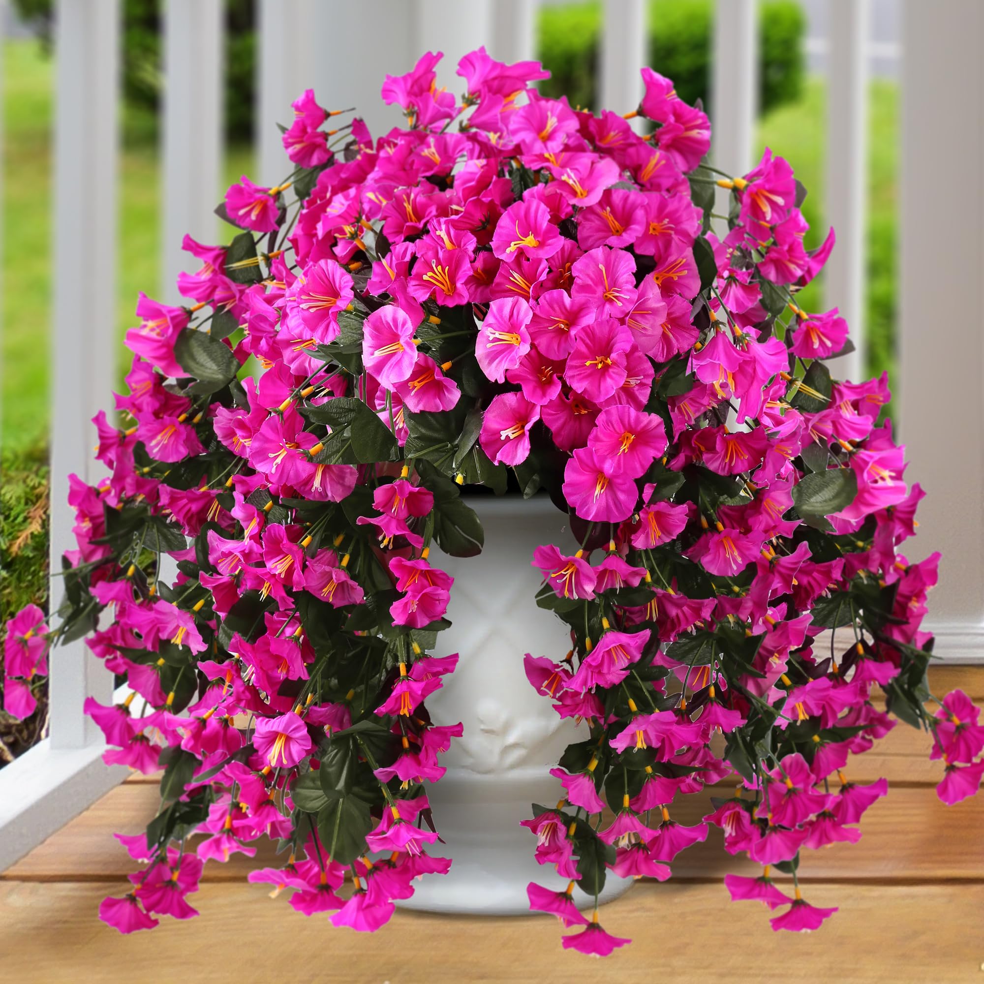 🔥Last Day 49% OFF🔥4PCS Faux Silk UV Resistant Realistic Morning Glory Trailing Vines
