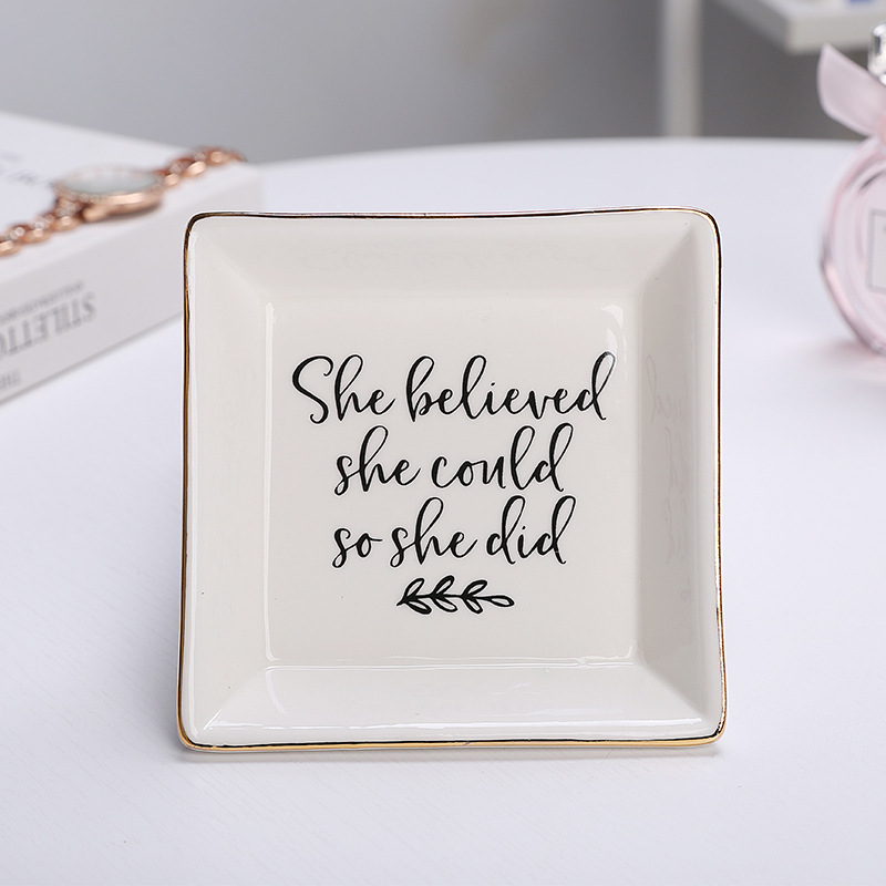 🎁Perfect Gift❤️Ceramic Jewelry Tray Trinket Dish