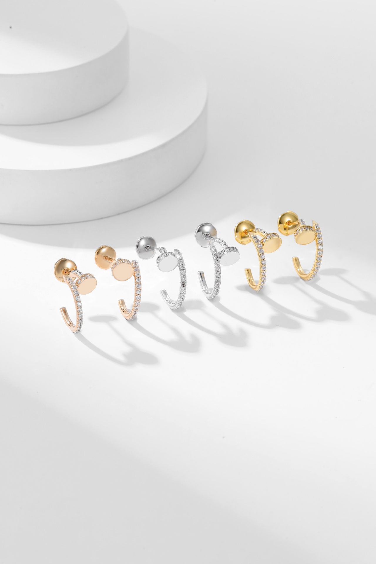 Cartier nail diamond earrings