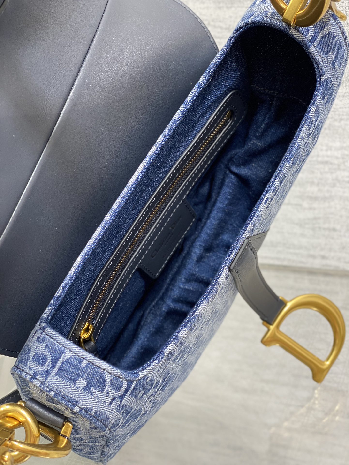 Dior Saddle Denim Collection Saddle Bag