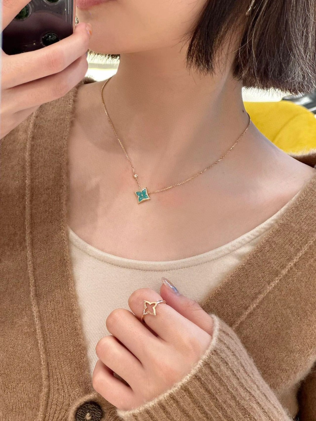 Louis Vuitton Amazonite Necklace