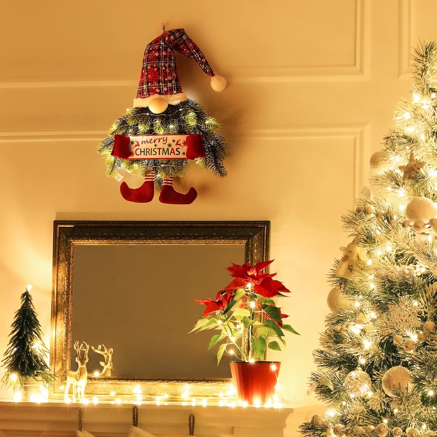 ✨Last Day 50% OFF✨Pine Needle Christmas Gnome Wreath