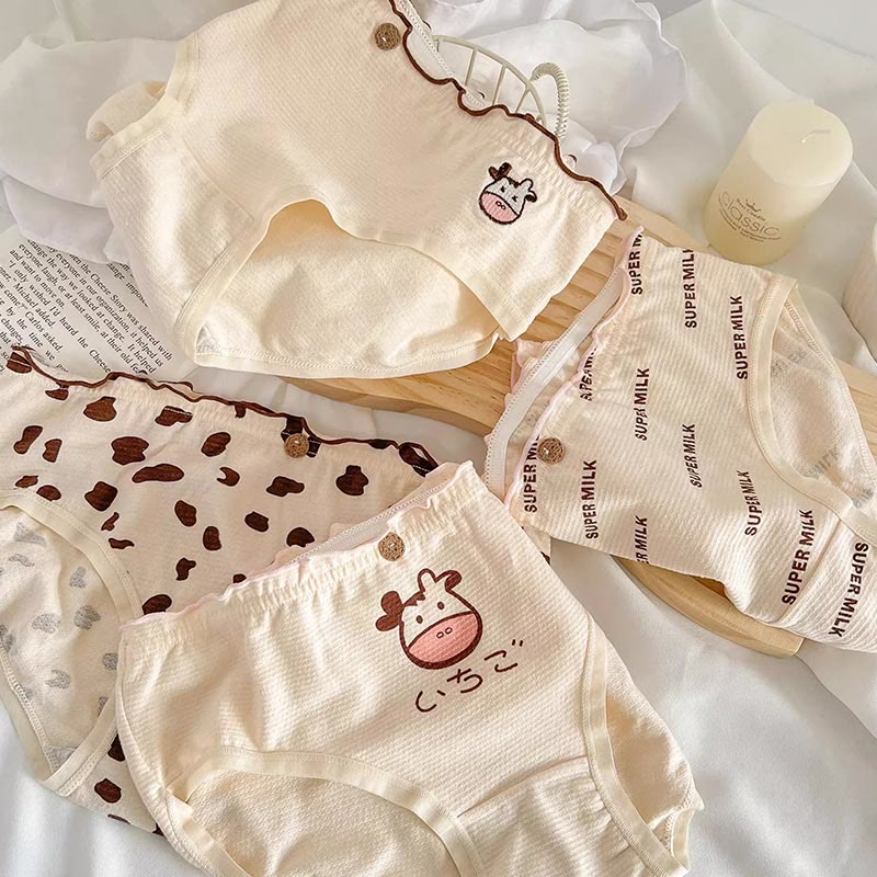5 Pack Cow Print Panty Set