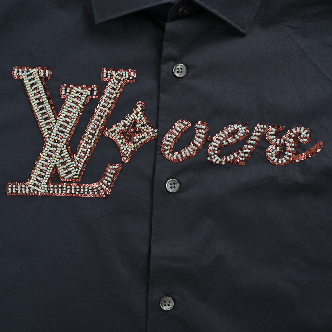 Louis Vuitton 24Fw beaded logo shirt