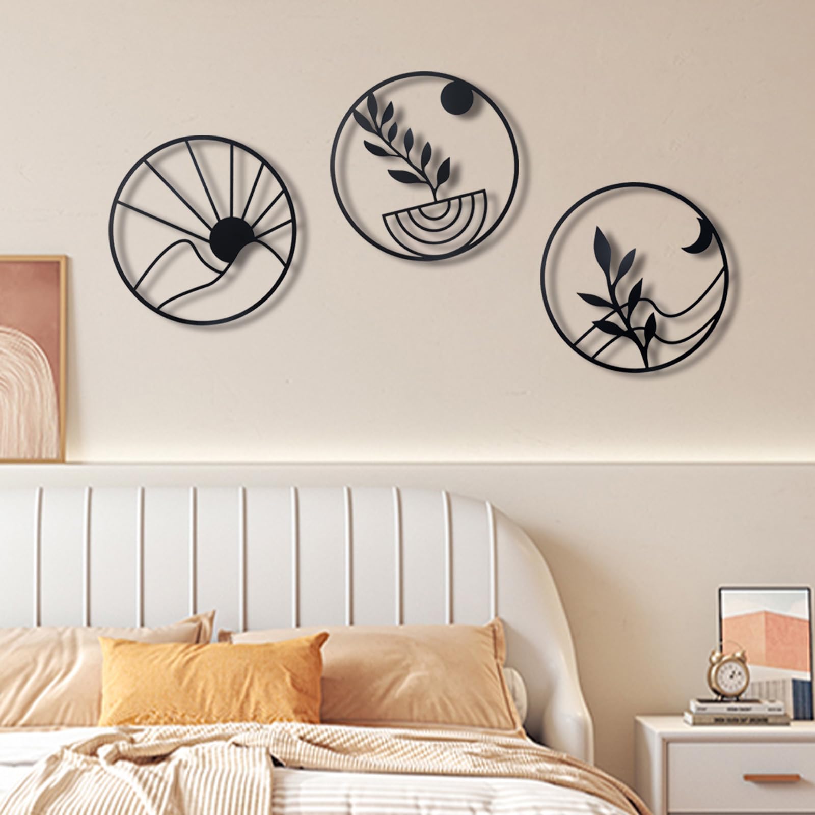 Elegant Metal Floral Wall Decor Set (3 Pieces)