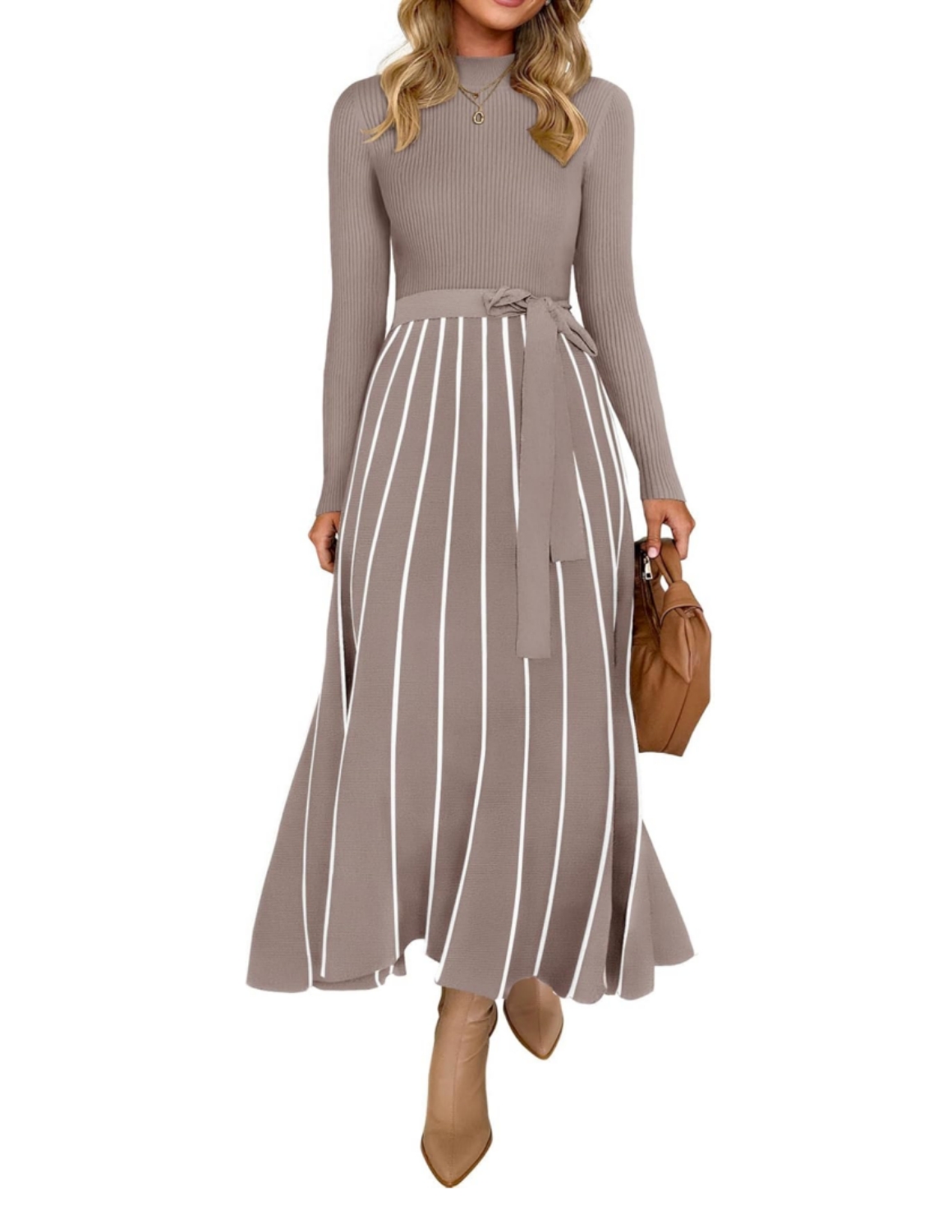 On Sale🔥Womens Fall / Winter Trendy Solid Color Sweater Dress
