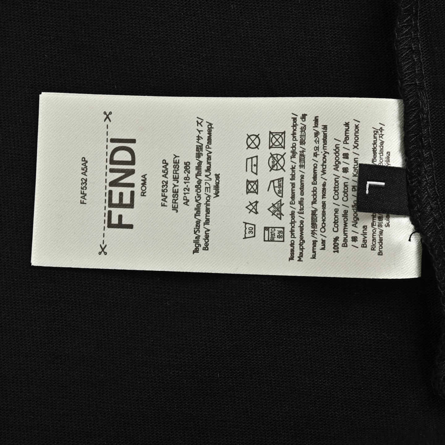 Fendi 25ss block letter print short sleeve